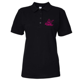 POLO NERA DONNA Soft style doppia pique'