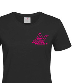 T-SHIRT NERA DONNA Classic-T fitted maglia girocollo manica corta ACTION VOLLEY