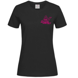 T-SHIRT NERA DONNA Classic-T fitted maglia girocollo manica corta ACTION VOLLEY