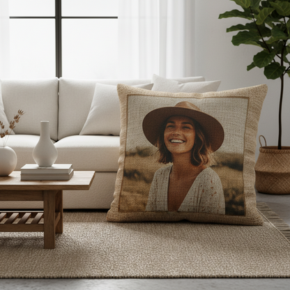 BIG LOUNGE POUF IN JUTA