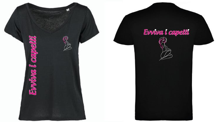 Evviva i capelli – Parrucchiera – t-shirt in 3 colori