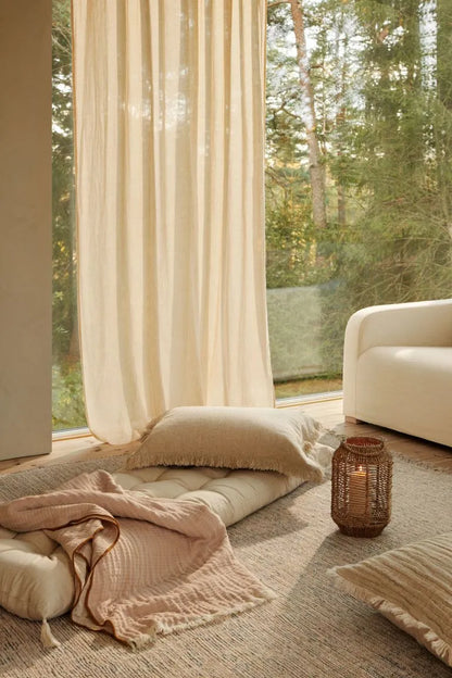 BIG LOUNGE POUF IN JUTA